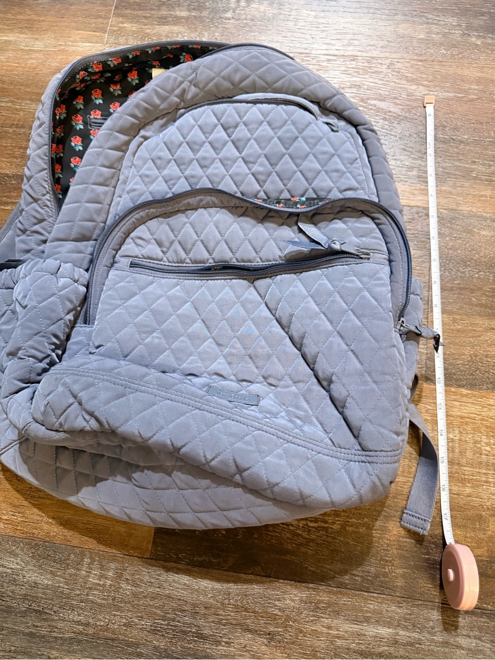 Vera Bradley Quilted Gray Women's Backpack